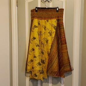 Skirt with smocked waist